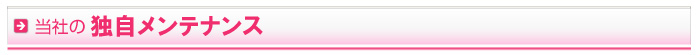 当社の独自メンテナンス